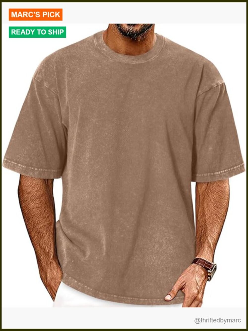 Vintage Washed Oversized Cotton Tee, Loose Fit Short Sleeve Crew Neck